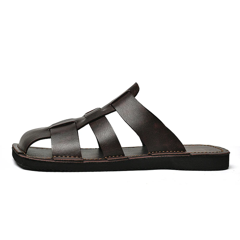 Men's Wide Diabetic Closed Toe Slides Breathable Woven Non-slip Plus Size 39-48 Casual Walking Sandals for Swollen Feet Bunions