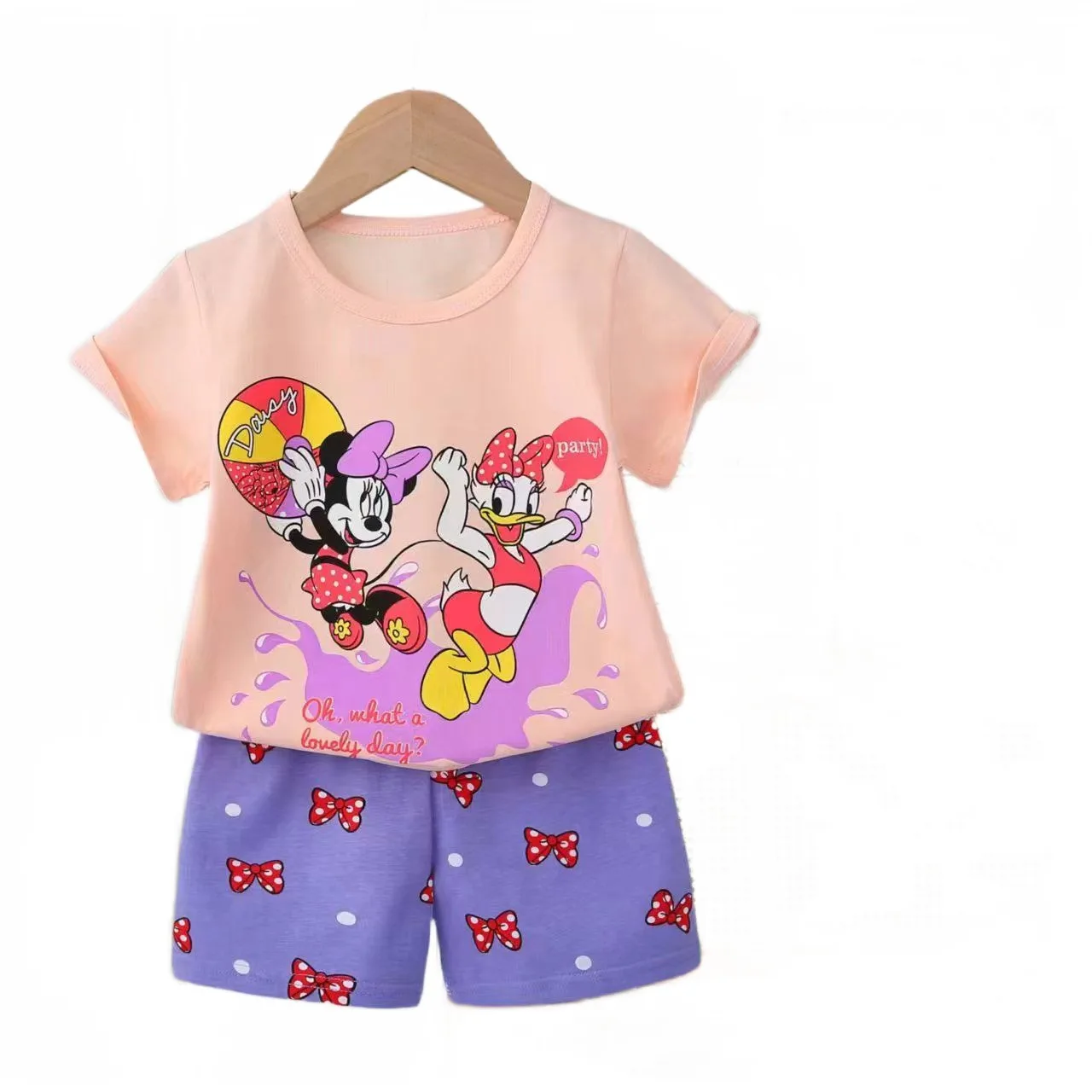 Summer Baby Girls set Short sleeve Printing Tops Suits Girls Casual cute Set Fashion Children Clothing