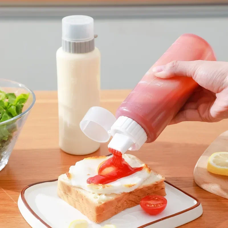 Squeeze Bottle 175/300ml Plastic Sauce Vinegar Squeeze Bottle Condiment Dispenser Tomato Sauce Bottle Kitchen Gadget