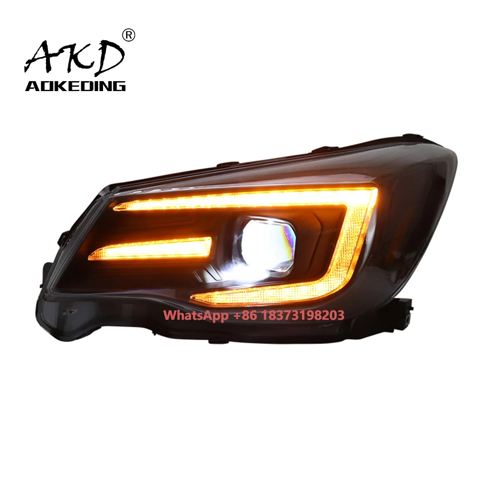 أضواء السيارة ل فورستر 2013-2018 LED مجموعة المصابيح الأمامية للسيارات ترقية مصباح ديناميكي العارض عدسة أدوات اكسسوارات تجميل