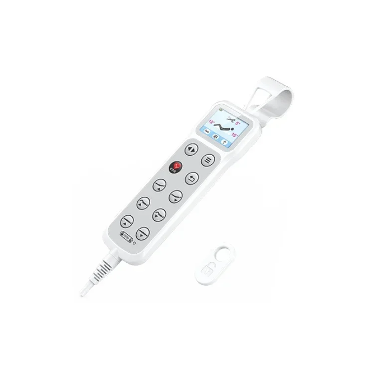 Intelligent multifunctional electric push rod hand controller for medical bed and operating bed