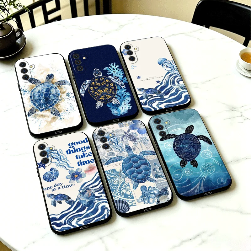 Sea Turtle Art Aesthetics Phone Case Cover for Samsung A13 A14 A15 A16 A17 A53 A54 A55 A56 A57 A33 A34 A35 A36 A37 A23 A24 A25 A