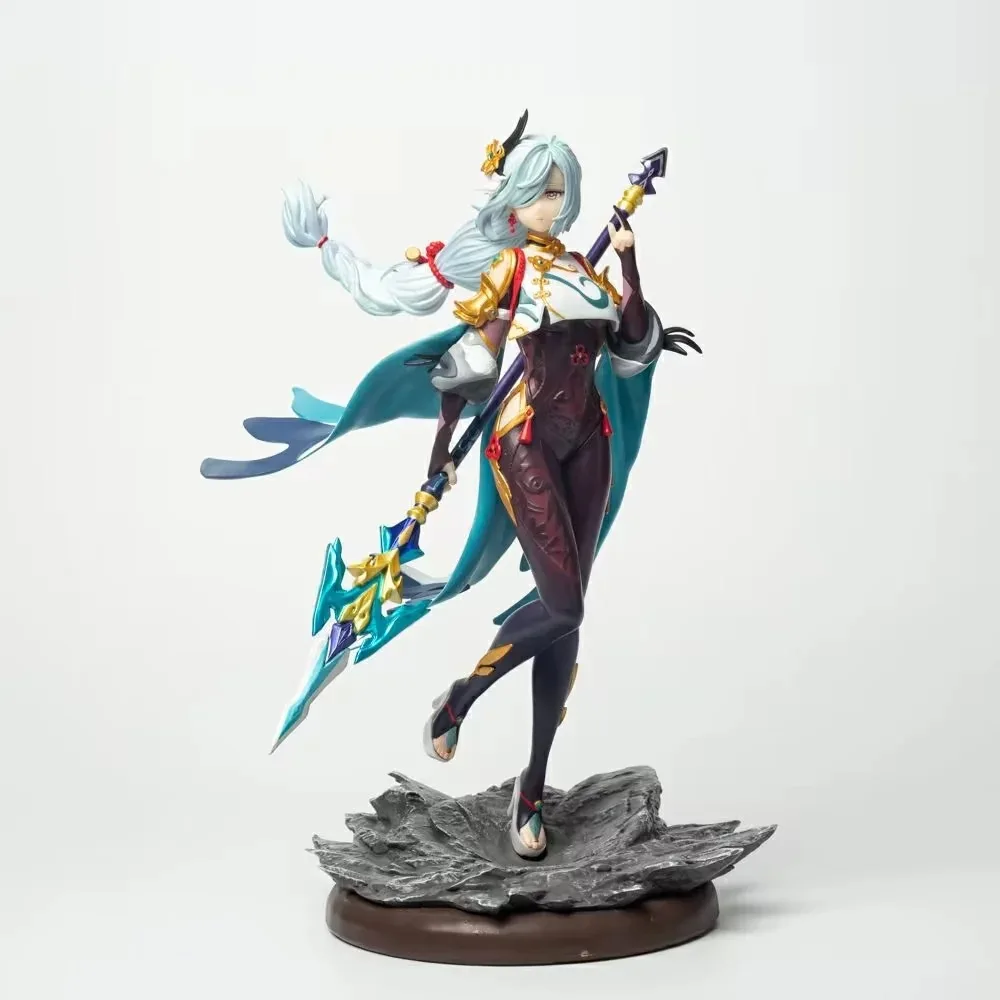 29cm Genshin Impact Anime Figures Shenhe Statue Game Action Figure Collectible Decoration Model Doll Toys Gifts Pvc Pre-order