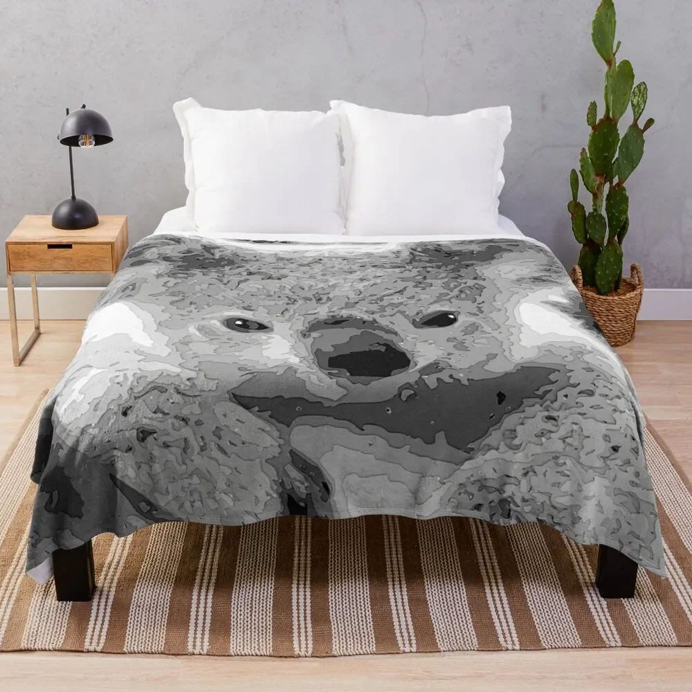 

Koala, Koala Bear Paper art Throw Blanket Designers funny gift anime Soft Beds Blankets