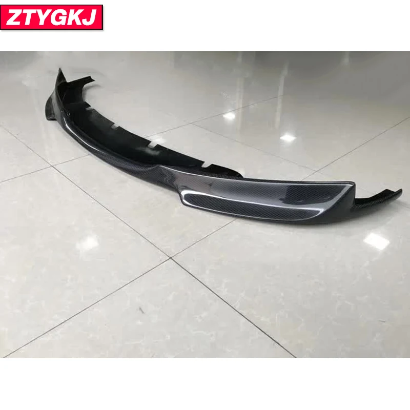 Big V Style Carbon Fiber Material Front Bumper Lip Spoiler Trims For BMW 3 Series F30 MT Kit 2012-2019