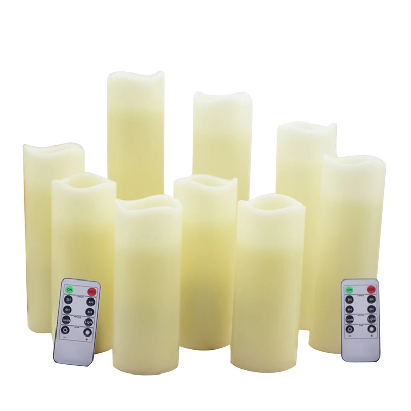 Hot Kf-LED Candles Flameless Candles With Remote Battery Operated Candles For Wedding Church Fireplace Decor