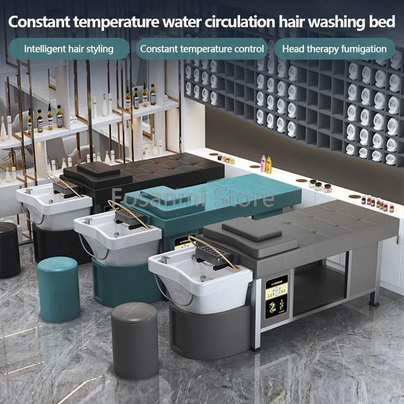 Intelligent Spa Shampoo Bed With Digital Display Constant Temperature Water Circulation Head Fumigation Body Massage Shampoo Bed