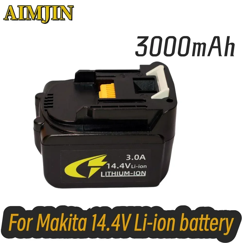 

14.4V 3000mAh lithium-ion rechargeable Battery, suitable for Makita cordless drill tool BL1430 BL1440 BL1450 BL1415 194066-1 194