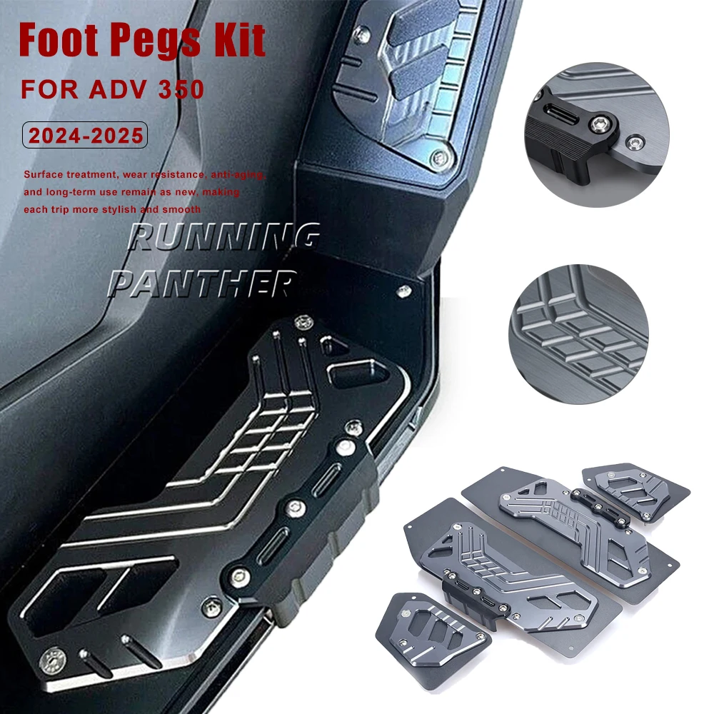For HONDA ADV-350 ADV 350 ADV350 2022-2025 ADV 350 2025 NEW Motorcycle Accessories Footrest Foot Pads Pedal Plate Pedals Fit