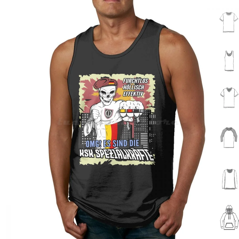 Ksk Kommando Deutschland Armee Zombie Tank Tops Print Cotton Ksk Ksk Ksk Design Ksk Ksk Kommando