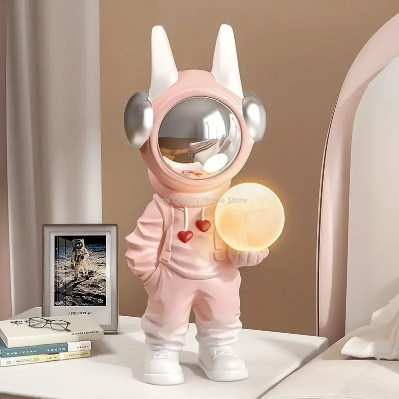 

Dimmable Astronaut Sculpture Gift Astronaut Living Room Bedroom Decoration Nightlight Resin Statue Decoration 36 Cm