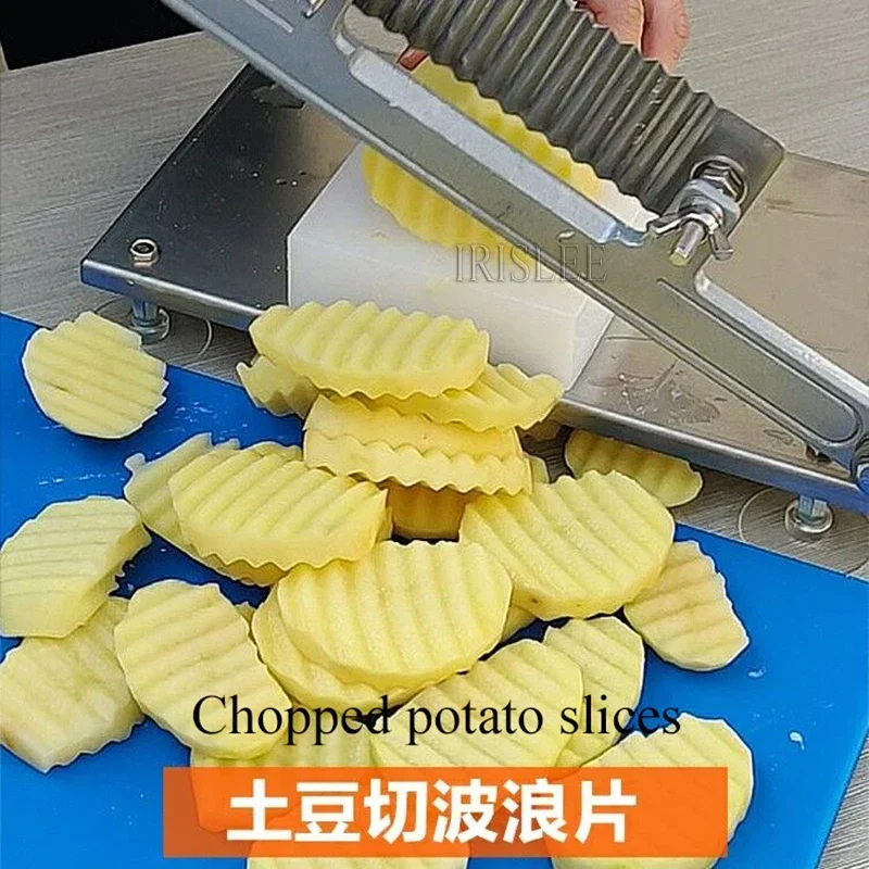 apply to French Fry Cutter Stainless Steel Serrated Blade Slicing vegetable Fruits slicer Wave Knife Chopper Kitchen Accessories