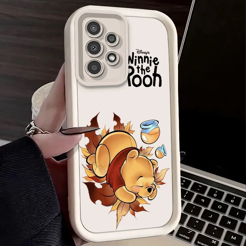 Disney Winnie The Pooh Art For Samsung A73 A71 A54 A53 A52 A51 A33 A32 A21S A14 A13 A12 A03 A04 A05 5G Eye Ladder TPU