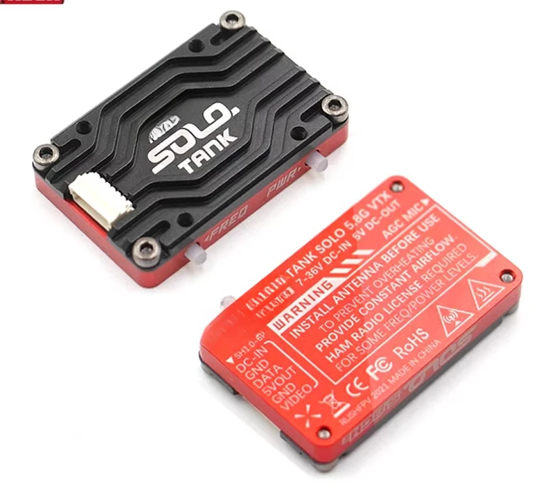 Solo Tank 5.8G VTX Video Transmitter 1.6W High Power Built-in Microphone Heat Dissipation Structure