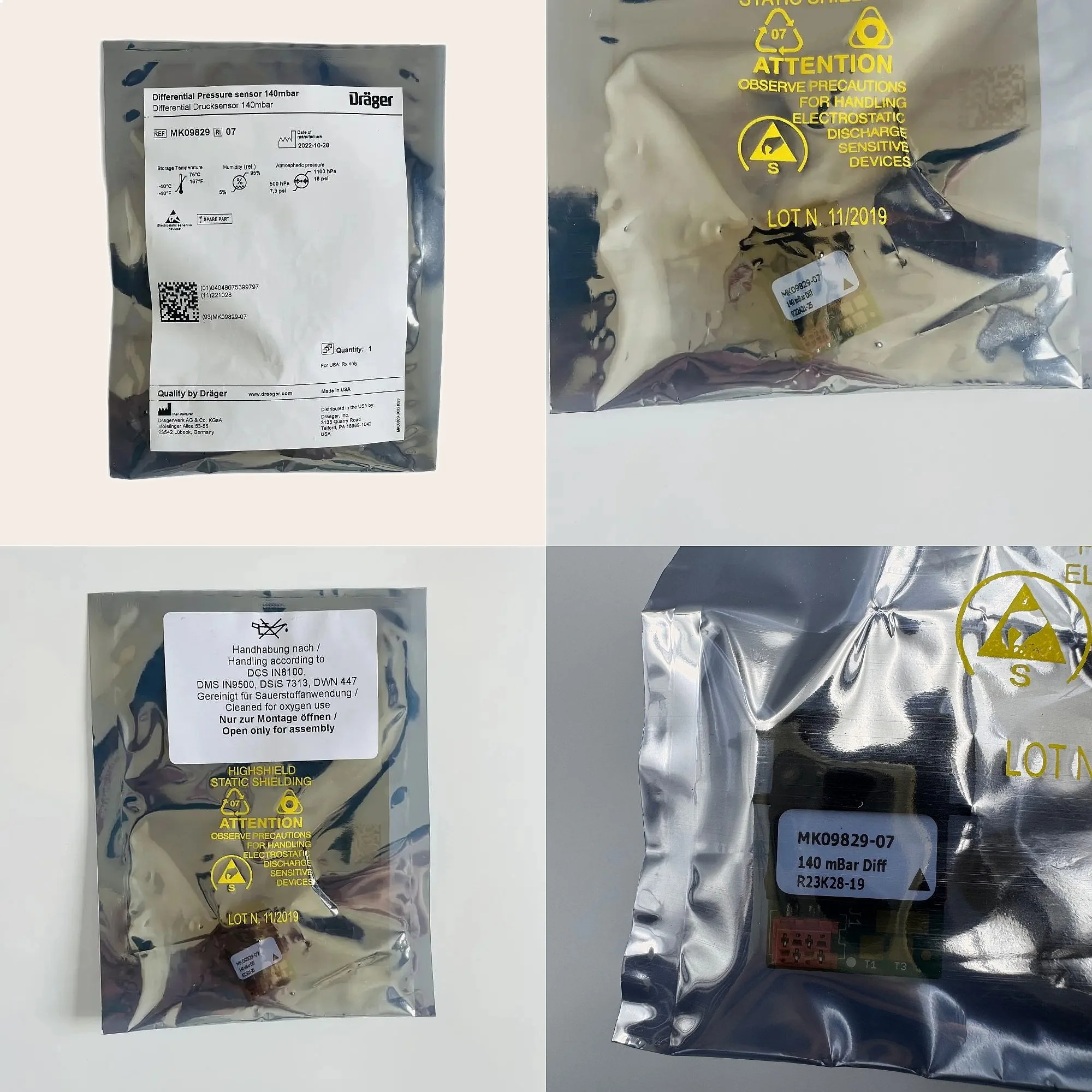 

MK09829 Differential Pressure Sensor 140mbar for HVAC Ventilation