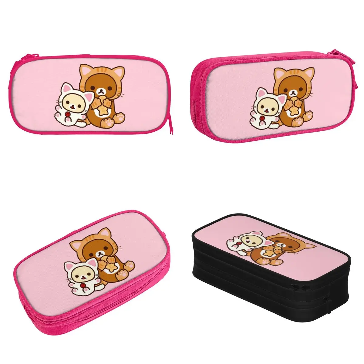 Lovely Rilakkuma Korilakkuma Pencil Cases Pencilcases Pen Box for Student Large Storage Bag Students School Gift Stationery