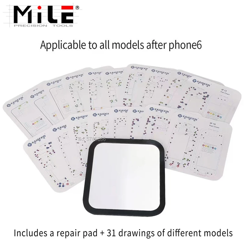 MILE 31 in 1 New Magnetic Keeper Screw Chart Mat For iPhone 6-15pro Max  Teardown Repair Guide Pad