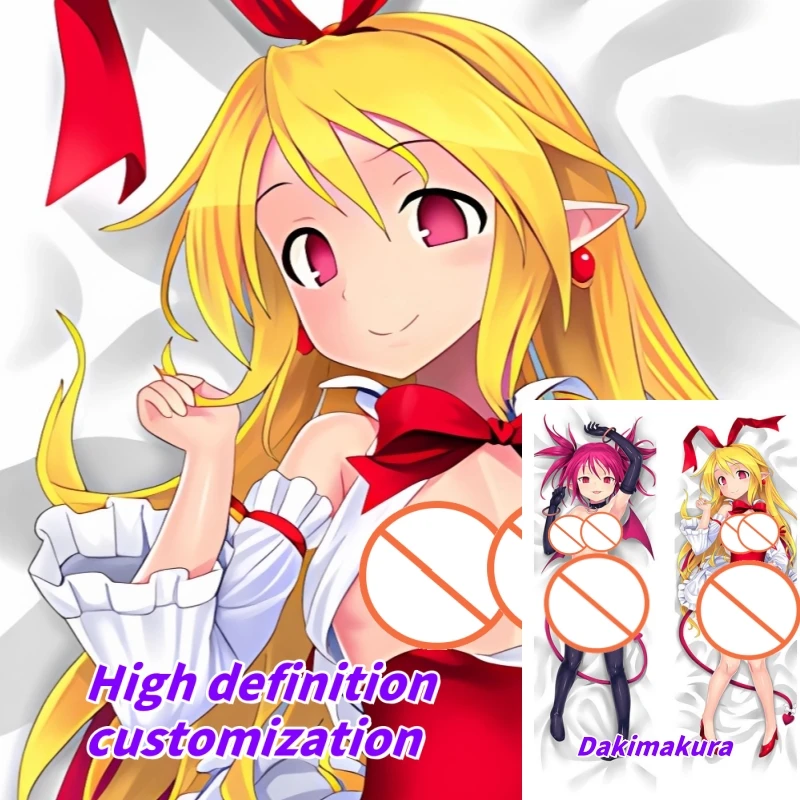 

Dakimakura Anime Pillow Case Etna&Hibiscus Double-sided Print Of Life-size Body Pillowcase Gifts