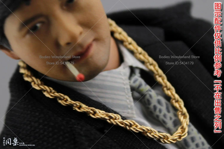 In Stock 1/6 Scale Male Soldier Mini Hip Hop Metal Necklace Model Accessories For 12inch Action Figure Doll