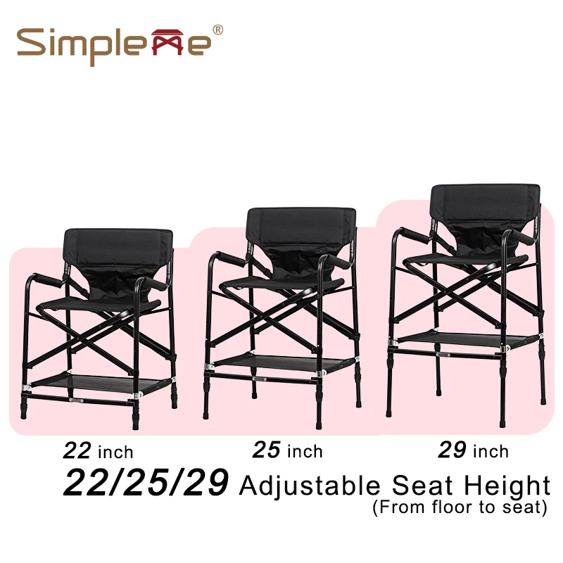 Simpleme Adjustable Lightwehti 4.5kgs Makeup Artist Chair