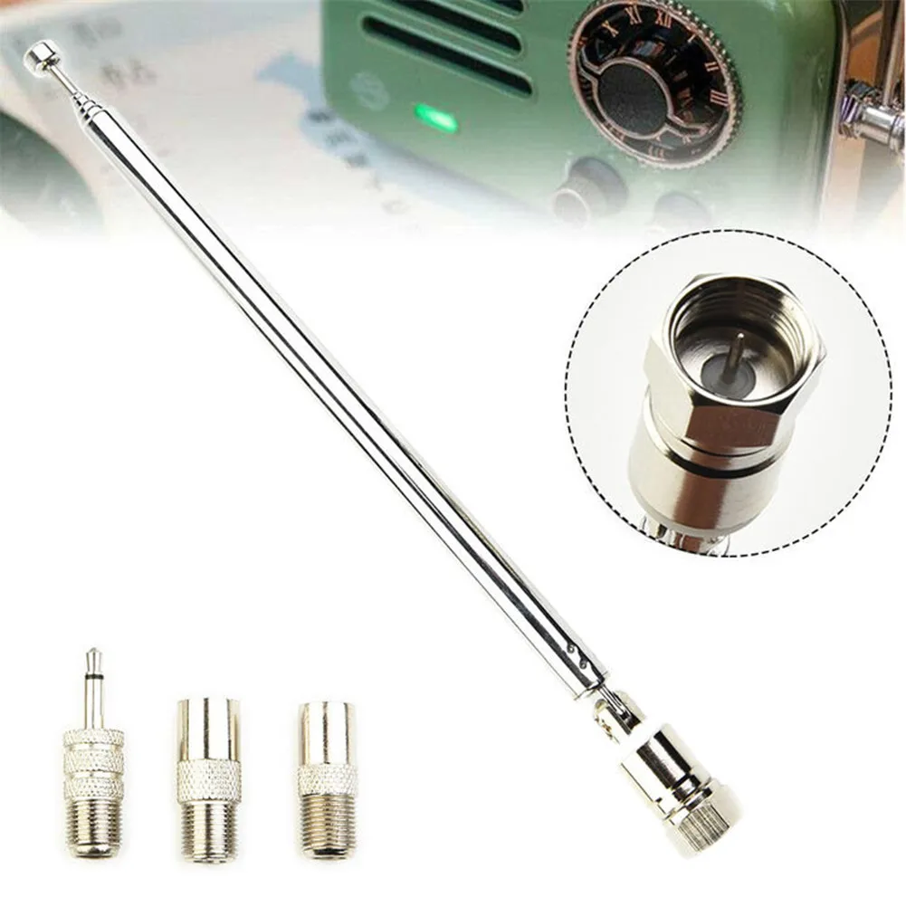 

75mm Telescopic DAB FM Radio Aerial Adaptor HiFi AV Receiver Mini Systems Aerial Antenna Length F-male Connector Radio Accessory
