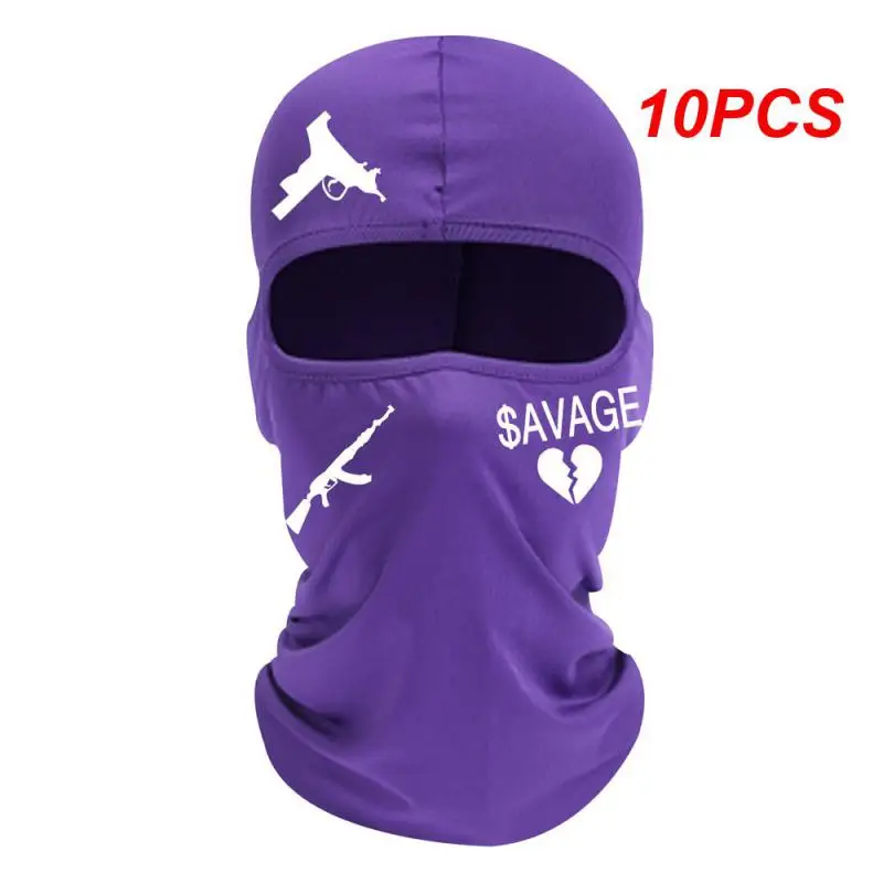

10PCS Motorcycle Mask Men Cycling Balaclava Full Face Cover Shield Skiing Mask Hood Hat Quick Windproof Riding Headgear For