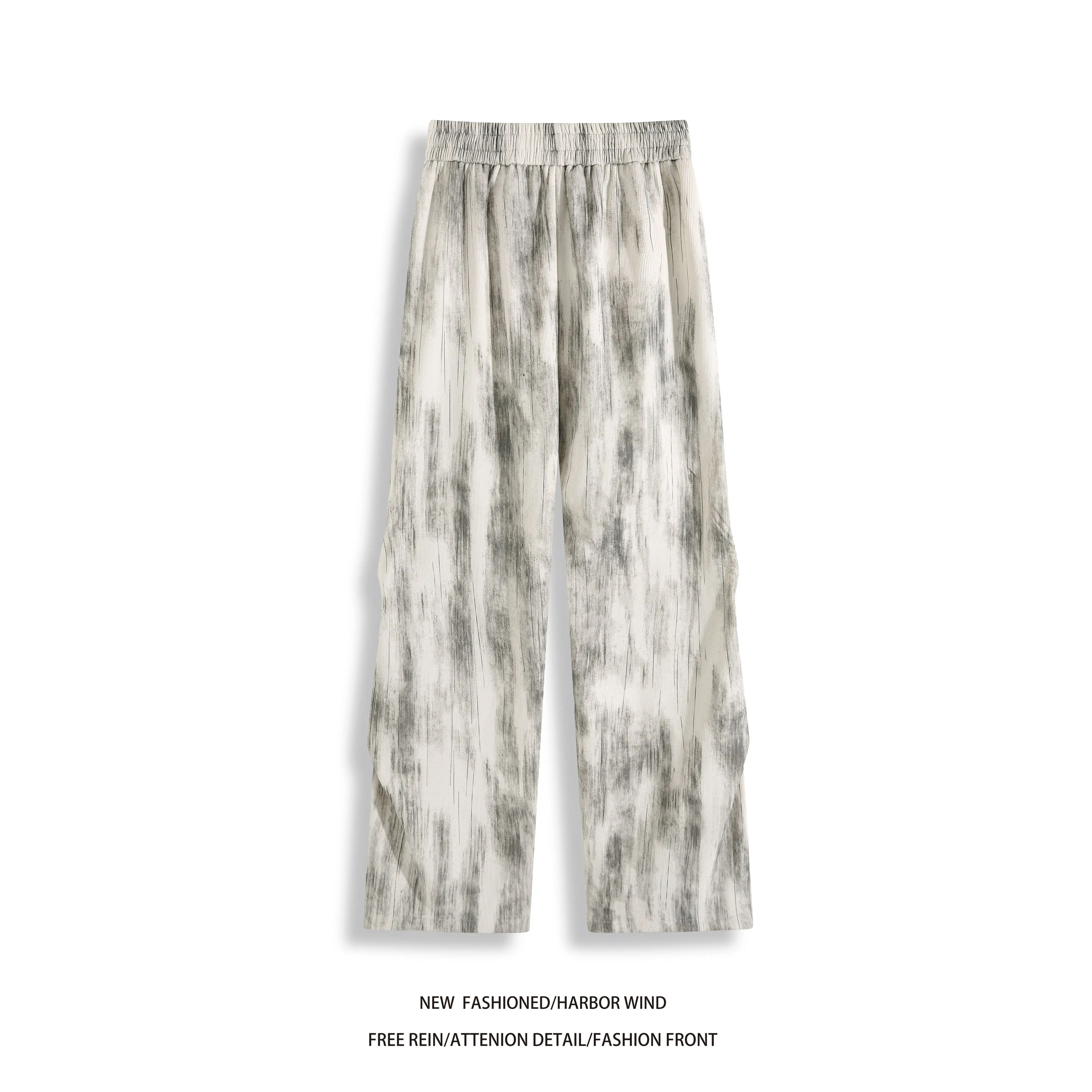 2026 New American‑Style Pleated Tie‑Dye Corduroy Pants, Trendy Versatile Loose Casual Trousers for Men K26469