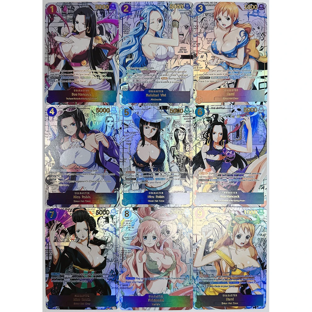 Anime English One Piece Diak Boa Hancock Nami Vivi Nico Robin Boy Game Toys Christmas Birthday Gift Collection Card Board Game