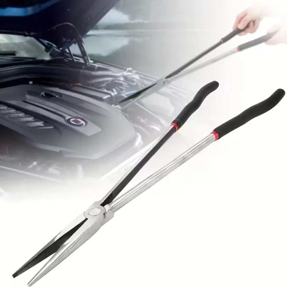 

Long Reach Needle Nose Pliers Bent O-Shaped Circle Plumber Special Tool for Auto Repair Clamps
