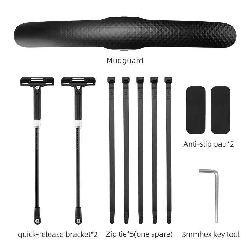 ZOYOSPORTS Road Bike Fenders- Quick Release Lightweight Road Bicycle Fender for 700C Bikes - Adjustable and Easy to Install Rear