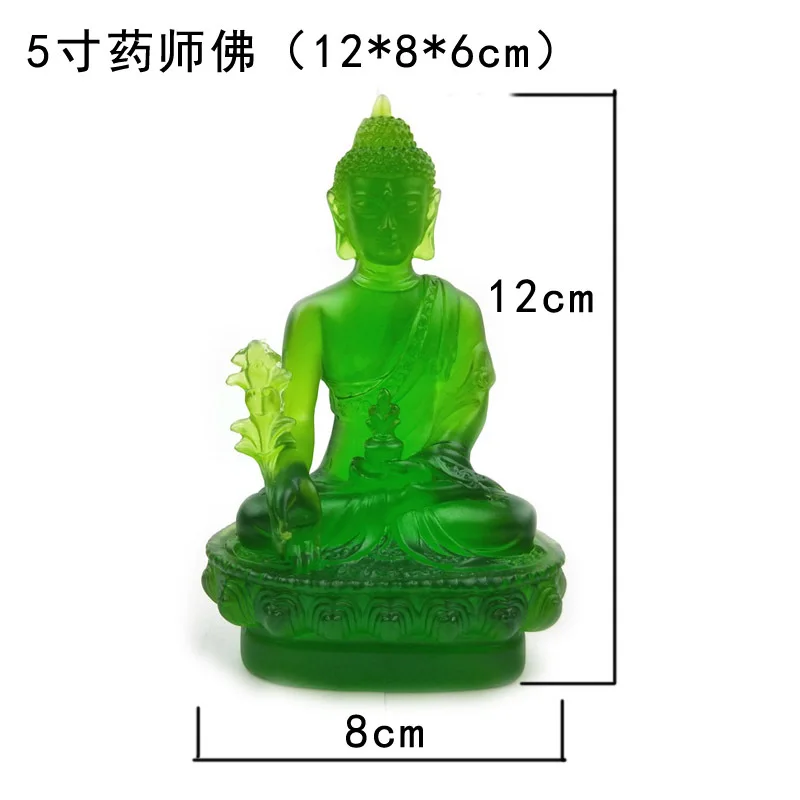 Wholesale Buddhist Item A set 7PCS COLOR the Medicine Buddha Herbalist Seven Worship Tathagata statue