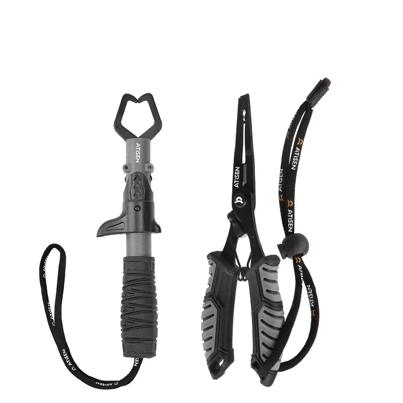 Multifunction Fishing Gripper + Pliers Set Fish Lip Grips Lock Controller Device Tackle Scissors Tongs Fishing Tools Accessories