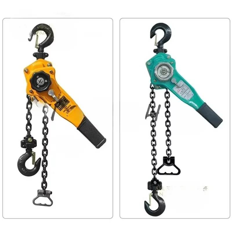 1T Manual Chain Hoist Portable Lever Block Hand Puller Lifting Tool with Hook Heavy Duty Steel Construction for Garage