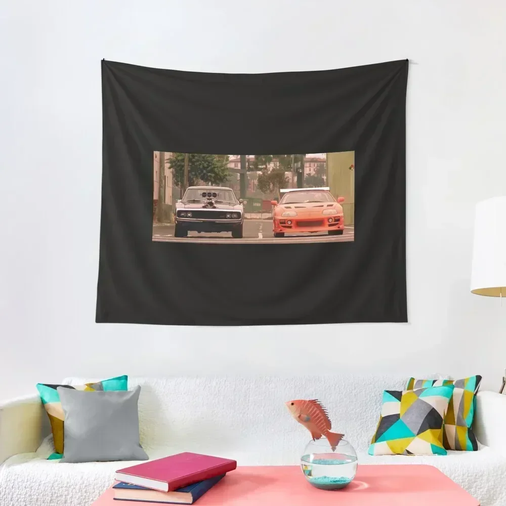 The fast and the furious last race Tapestry Wall Hangings Decoration Wallpaper Bedroom Tapestry