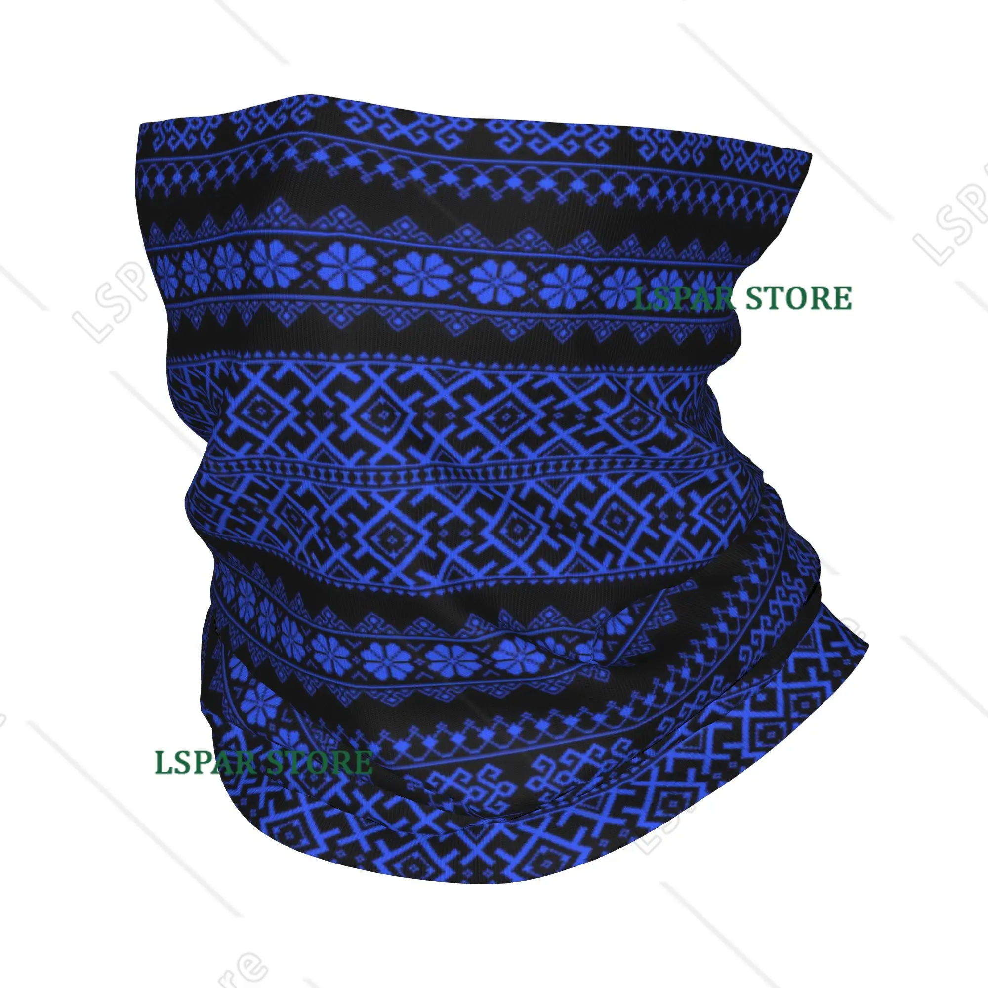 

Ukrainian Belarusian Folk Art Vyshyvanka Bandana Neck Gaiter for Ski Hunting Wrap Scarf Bohemian Geometric Balaclava Warmer
