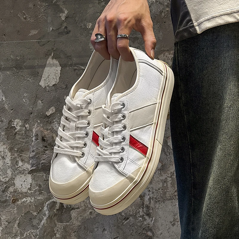 Stylish Man Shoe Autumn Shoes for Men Casual Fashion Outdoor Man Sneakers Comfort Flat Anti Slip Soft Sole Solid Colour Ayakkabı