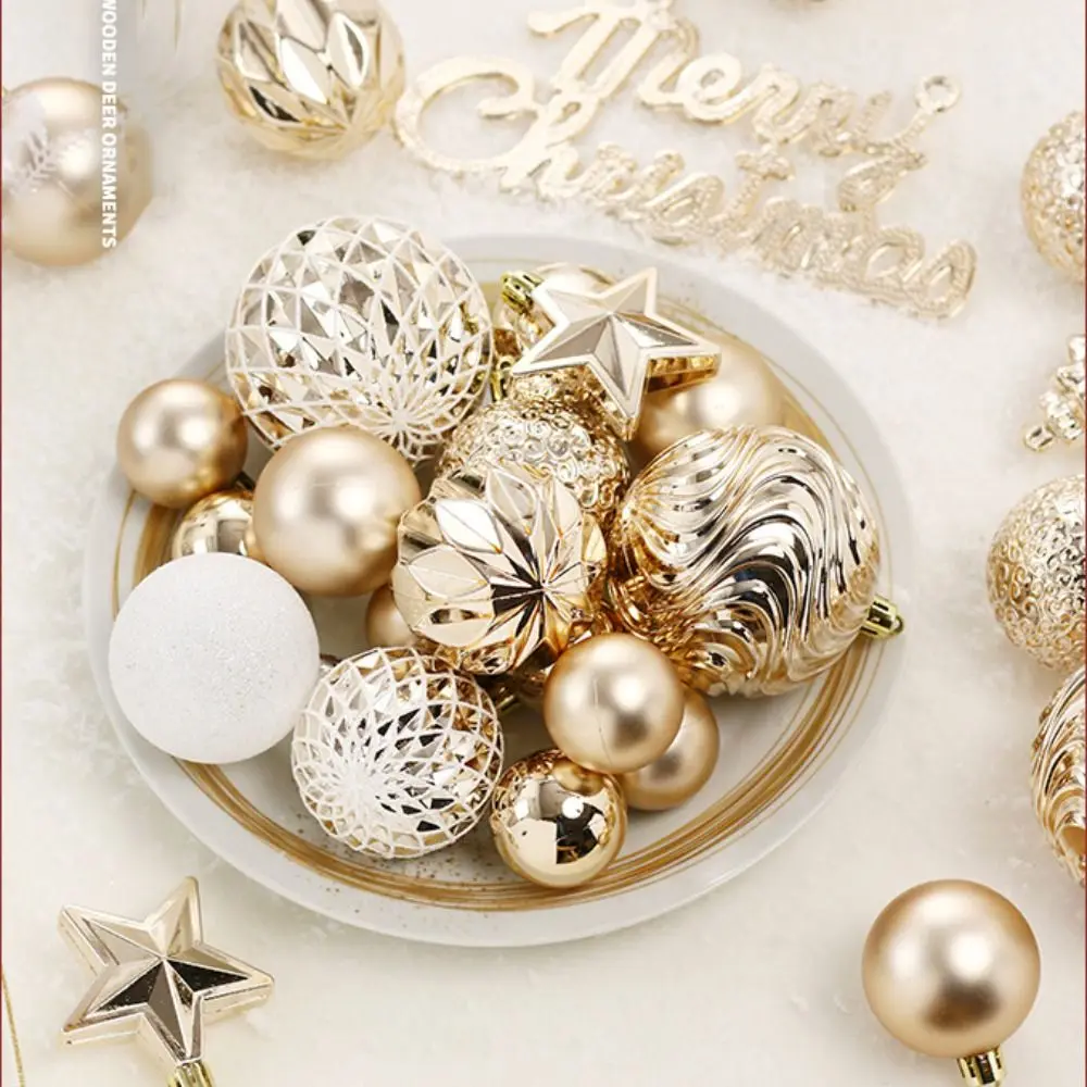 

65 шт., высококачественный пластиковый набор рождественских шаров, 8 цветов, подвесные елочные шары, рождественский шар для дома