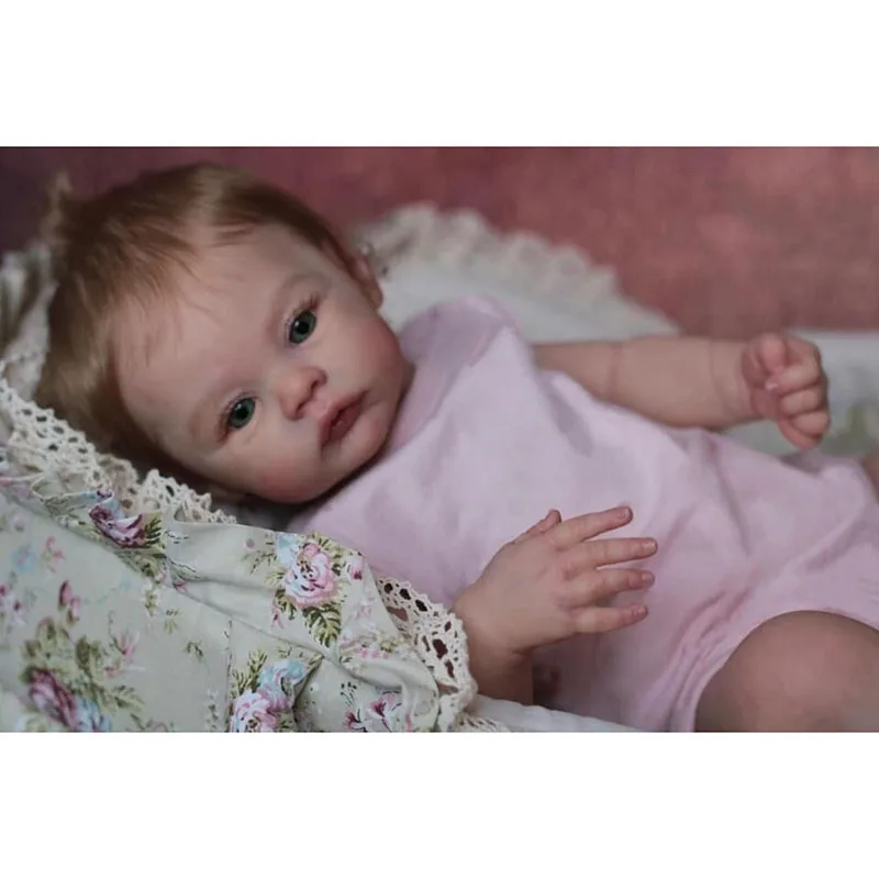 

48cm Newborn Baby Girl Reborn Doll Meadow Soft Cuddly Body Lifelike Soft Touch 3d Skin with Visible Veins Art Doll