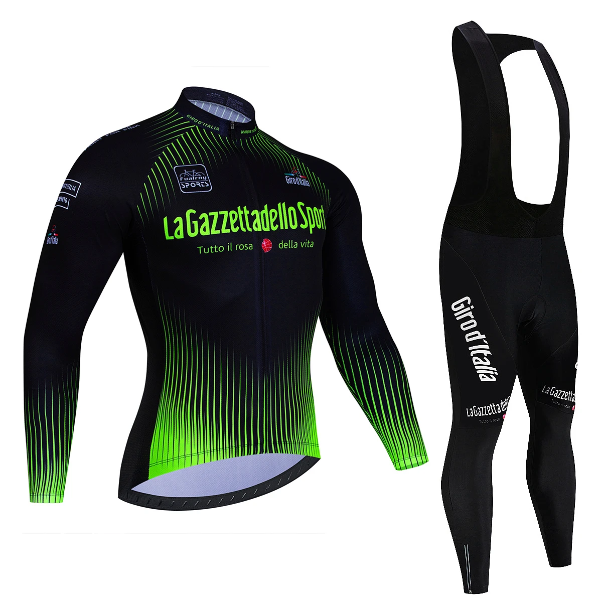 

2024 Tour De Giro D'ITALIA Cycling Jersey Set Cycling Clothing Long Sleeve MTB Bike Road Ropa Bicycle Suits Pants Bib Uniform