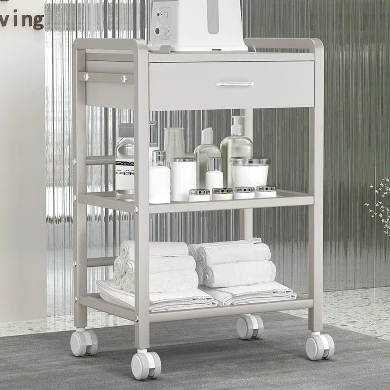 Carro rodante para herramientas, carrito de salón, carrito de salón estético para manicura y belleza, carro de almacenamiento de cosméticos, muebles de belleza para peluquería HDTC