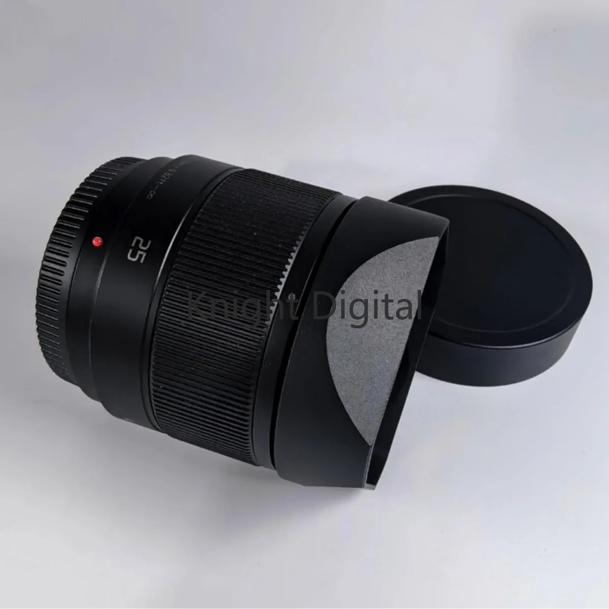 Capa de lente quadrada de liga de alumínio com tampa de lente de metal para panasonic lumix25mm f/1.7 acessórios de fotografia de lente de câmera