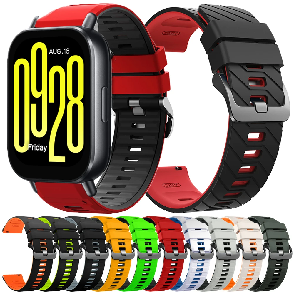 حزام سيليكون بلونين لساعة Redmi 5 Active Sport Strap سوار Correa لساعة Xiaomi Redmi Watch 5 Lite ملحقات الساعة الذكية