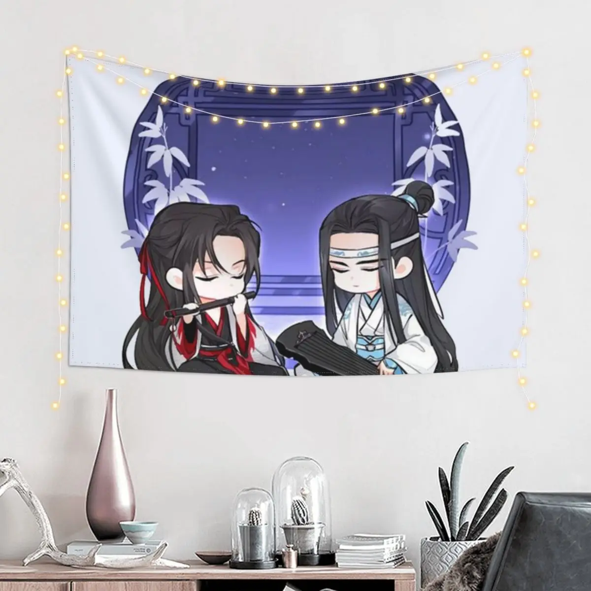 WANGXIAN.SONG.OF.THE.NIGHT Tapestry Aesthetic Room Decor Wall Carpet Bedrooms Decor Room Decoration Aesthetic Tapestry