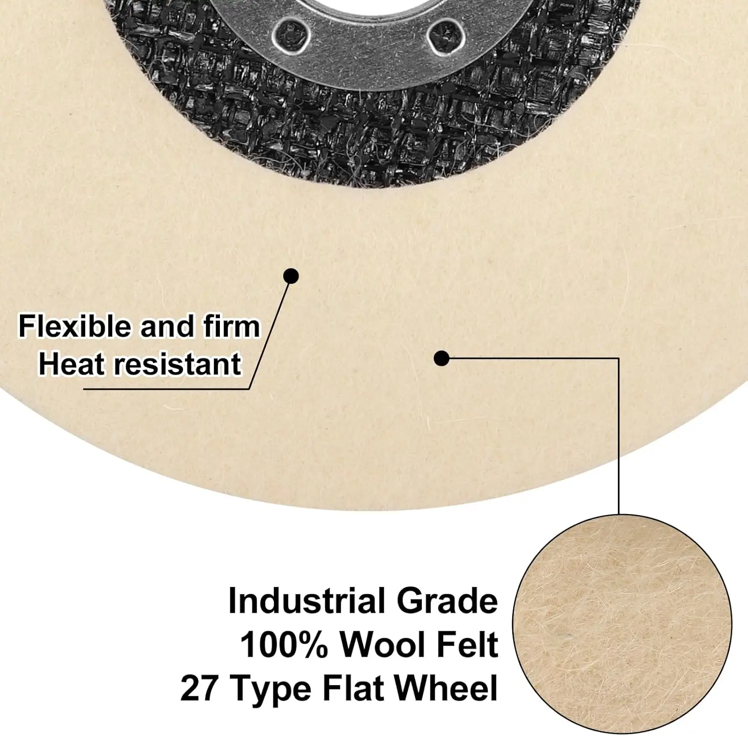 1/3Pcs Wool Polishing Wheel Polishing Pad Grinding Disc 115mm 125mm Angle Grinder Polishing Disc for Metal Glass Ceramics