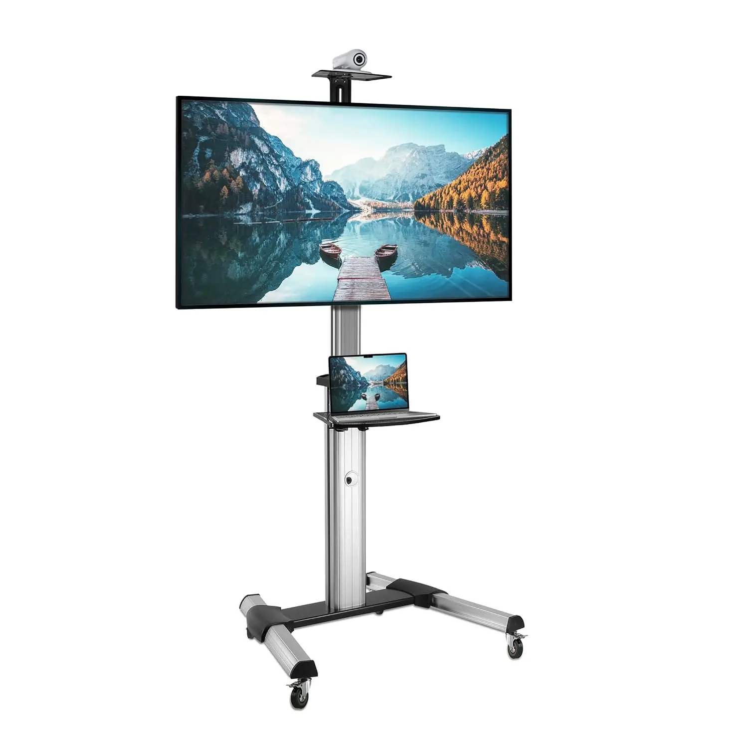 Mobile TV Cart, Rolling Stand, Fits 32-70
