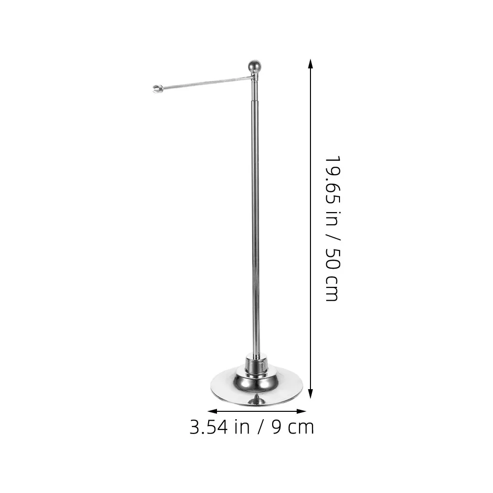 2Pcs Stainless Steel Flag Holder Stand Mini Desk Flagpole Base for Office Indoor Table Flag Display Trade Show Supplies