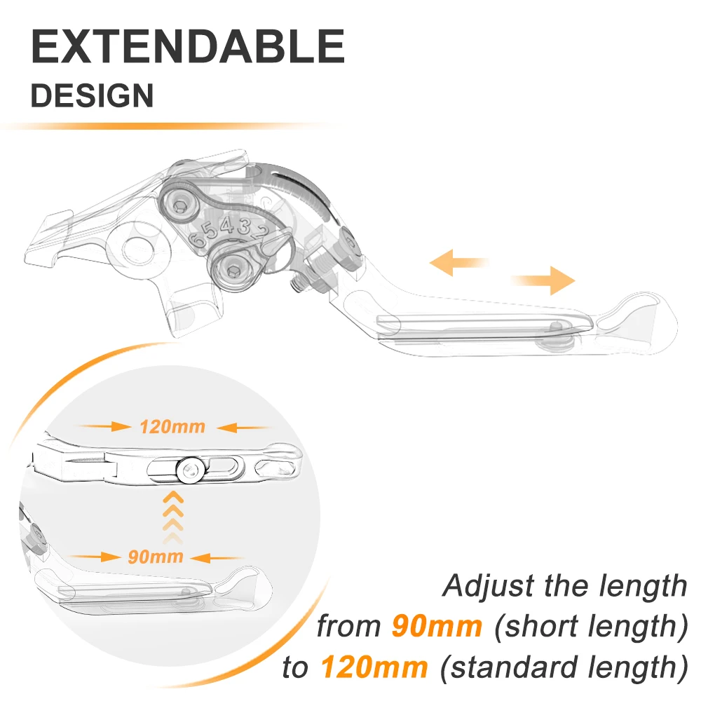 CNC Adjustable Folding Extendable Brake Clutch Levers For Ducati Panigale Superleggera V4 2020-2021 Panigale V4/S/R 2018-2023