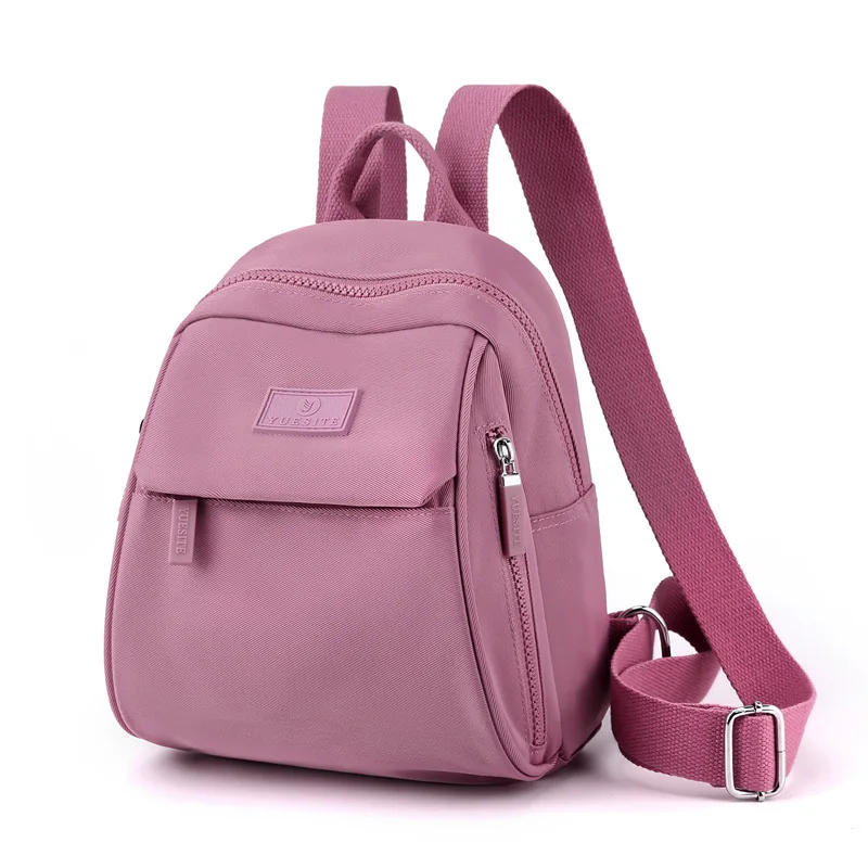 Mini sac à dos en nylon imperméable antivol pour femme, petit sac à dos de bureau, sac à dos multi-poches pour femme, sac de rangement de voyage initié