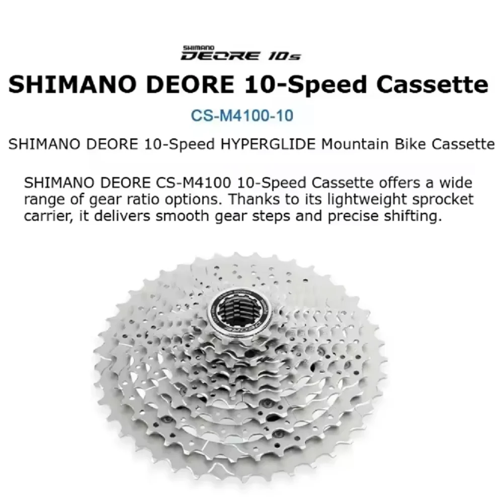 Deore 10 Speed Bike Cassette M4100 10S MTB Mountain Bicycle Freewheel for Road BikeShimano view 5