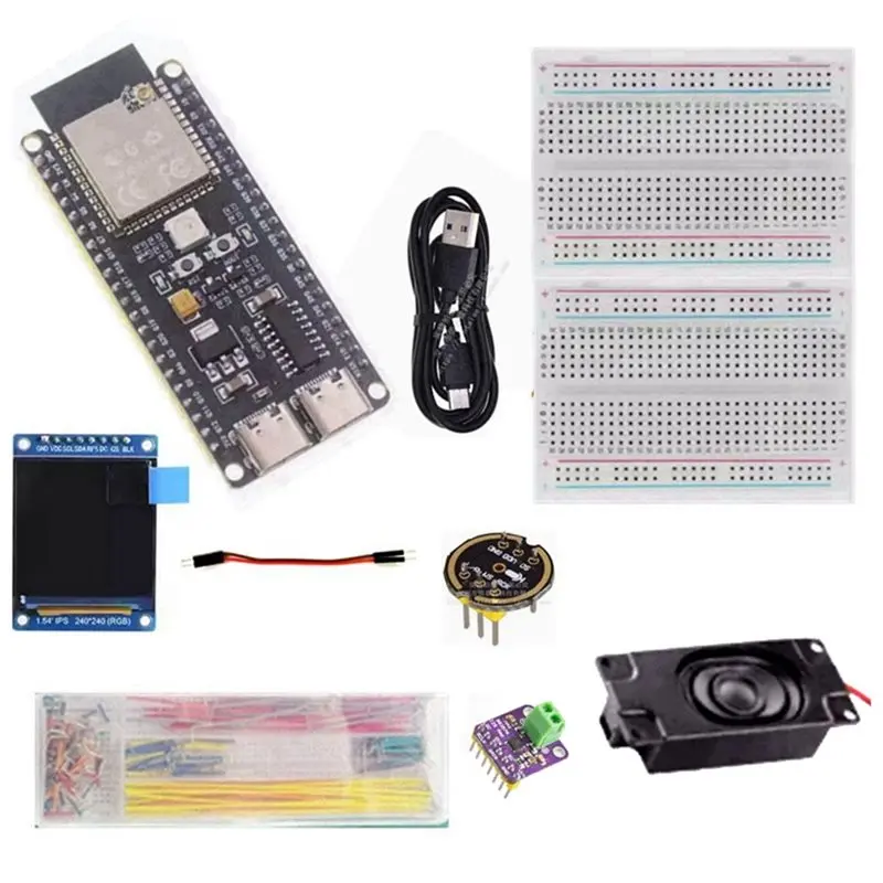 New Tech Dispaly For Xiaozhi Compatible ESP32-S3-N16R8 Development Board DIY AI Voice Chatbot Kit Featuring 1.54